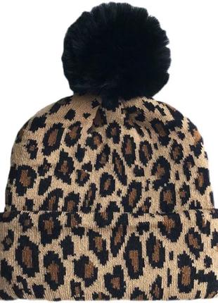 Зимова леопардова шапка1 фото