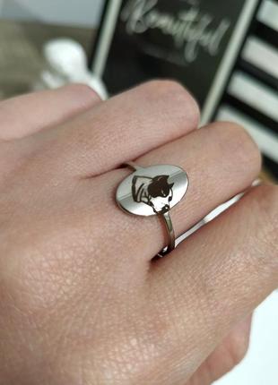 Тренд стальное кольцо со стаффом кольцо кольца под серебро с рисунком собака пес лабрадор стаффордширский терьер5 фото