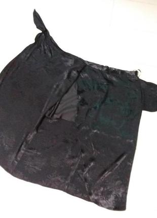 Натуральная юбка (жаккардовый узор) с запахом 18 размера2 фото