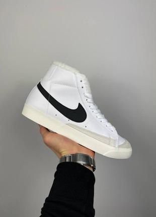 Чоловічі зимові кросівки nike blazer mid ‘77 vintage ‘white’ fur ❄️