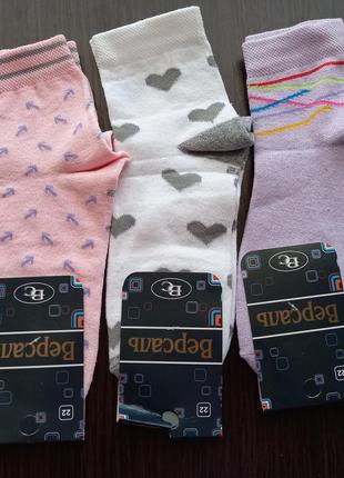 Шкарпетки демісезонні для дівчаток 22 розмір4 фото