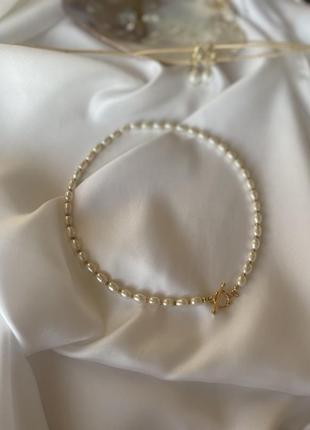 Колье из натуральных жемчужин