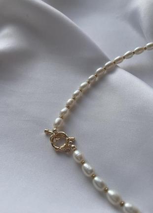 Колье из натуральных жемчужин