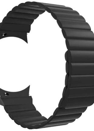 Ремінець silicone magnet для смарт-годинника samsung/amazfit/huawei (20mm) black (код товару:31748)