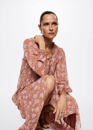 Платье макси mango floral print