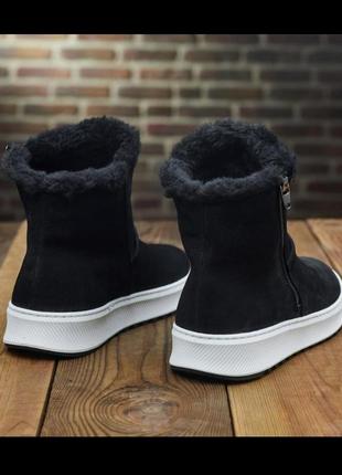 Теплі чоловічі зимові черевики/уггі натуральний нубук9 фото