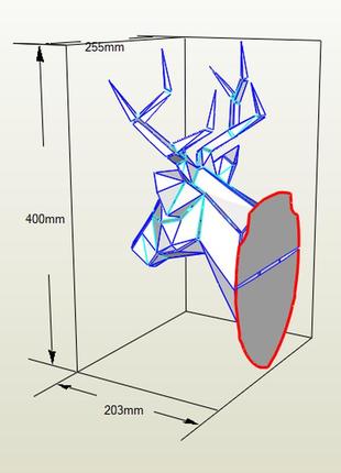 Paperkhanконструктор із картону олень голова трофей пазл орігамі papercraft 3d фігура полігональна набір подарок сувенір антистрес5 фото
