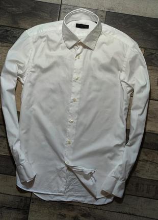 Чоловіча брендова бавовняна приталена сорочка calvin klein оригінал розмір 40 (m)2 фото