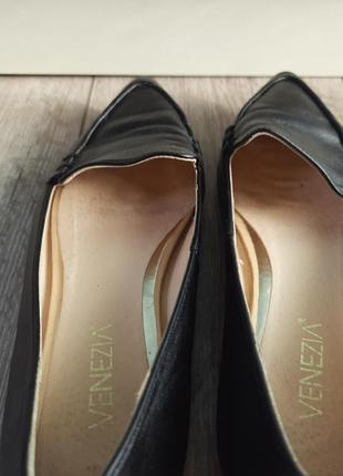 Туфли черные, 38 размер, фирмы "venezia"2 фото