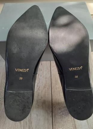 Туфли черные, 38 размер, фирмы "venezia"7 фото