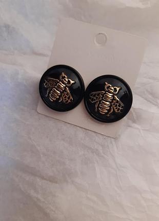 Сережки вінтаж мухи жуки, 🐞🐝