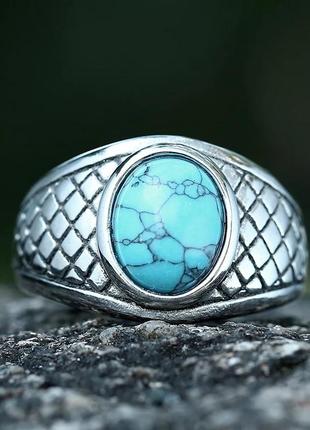 Шикарное кольцо с камнем  из нержавеющей стали винтаж3 фото