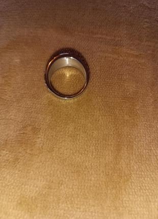 Кольцо перстень 21.5 р нержавеющая сталь с камнем солнце8 фото