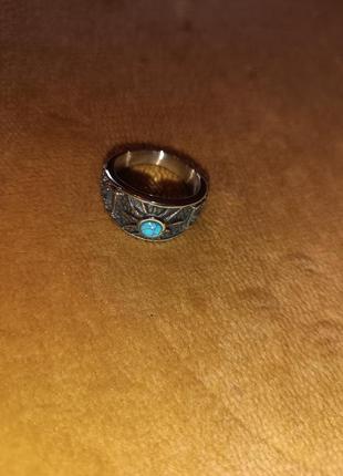 Кольцо перстень 21.5 р нержавеющая сталь с камнем солнце10 фото