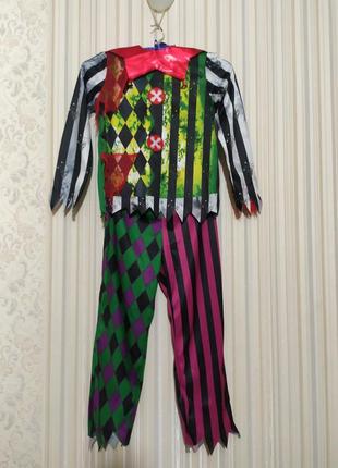 Карнавальний костюм клоуна вбивці джокера на хелловін гелловін хэллоуин пеннівайз