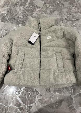 Куртка зимняя оригинал nike sportswear therma-fit city series - light beige в размере m10 фото
