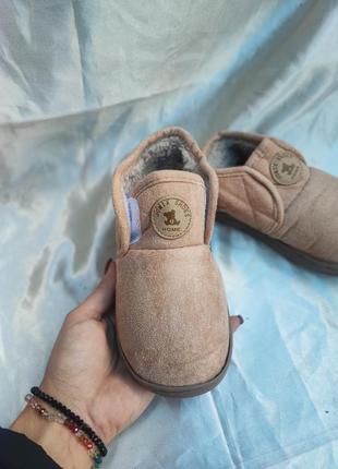 Дитячі тапочки угги для дитини на липучках, карці в садок