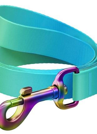 Поводок для собак нейлоновый waudog nylon, рисунок "градиент голубой", размер s (15 мм), длина 122 см