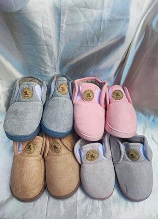 Детские тапочки угги на липучках