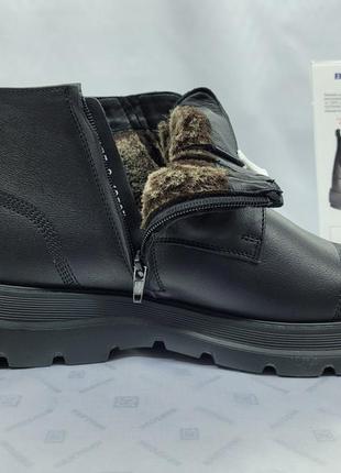 Класичні зимові шкіряні черевики на платформі зі змійкою bertoni 40-45р.2 фото