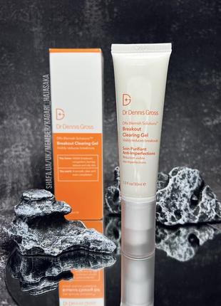 Очищающий гель с кислотами от высыпаний для лица dr mennis gross breakout clearing gel