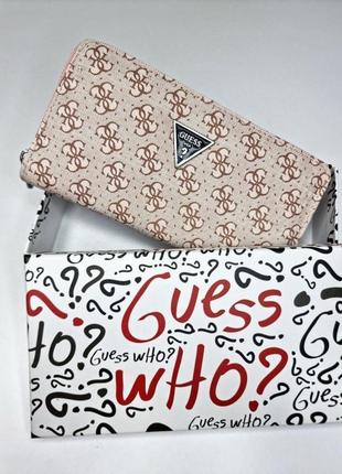 Женский стильный кошелек guess beige