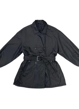 Нейлоновий жіночий тренч прада prada milano nylon trench coat