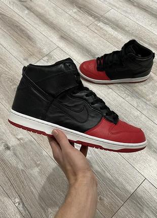 Чоловічі шкіряні вінтажні кросівки nike dunk high 46 р.