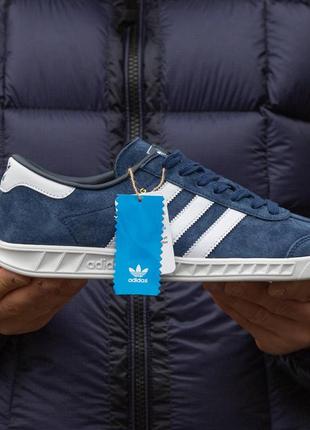 Adidas hamburg blue white2 фото