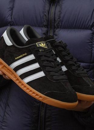 Adidas hamburg black brown