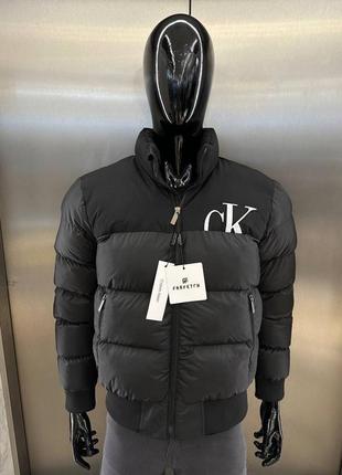 Куртка пуховик calvin klein черная &lt;unk&gt; теплые зимние мужские куртки келвин клеин