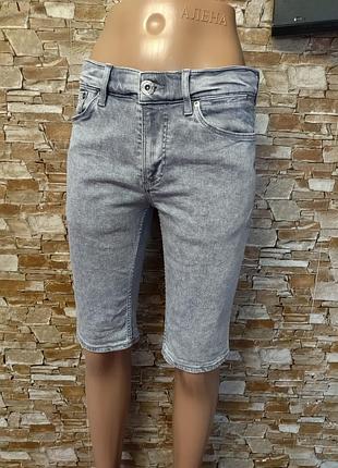 Джинсовые шорты, бермуды,стрейч,серого цвета,шорты, river island