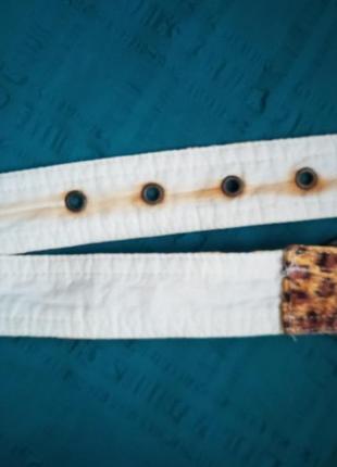 Пояс леопардовый  винтаж текстиль в джинсы3 фото