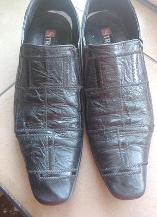 Мужские туфли натур кожа 41р strado ручная работа