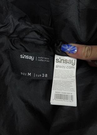 Жіноча куртка бомбер sinsay чорного кольору тедді хутро осінь весна розмір м (38)10 фото