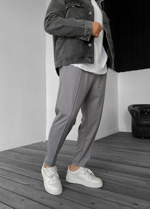 Серые брюки брюки оверсайз3 фото