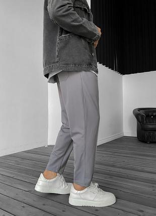 Серые брюки брюки оверсайз4 фото