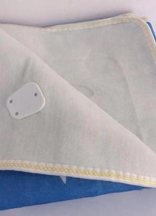 Простынь с електро подогревом electric blanket, 150х120 см,  синяя3 фото