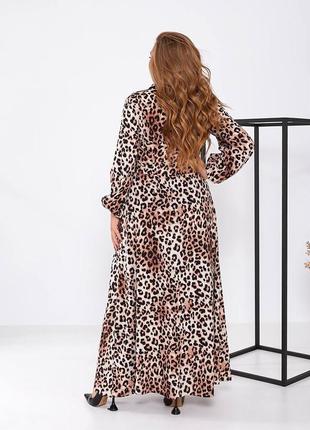 Шикарное длинное платье в лепардовый принт3 фото