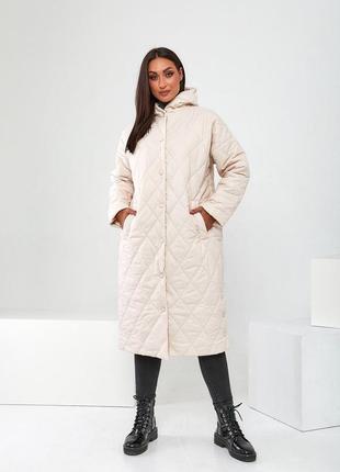 Женское осеннее длинное теплое стеганое пальто зимнее,женское зимнее осеннее стеганое пальто теплое9 фото