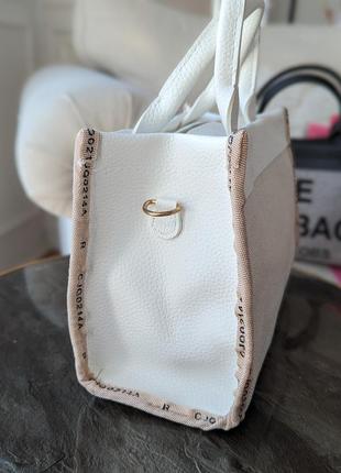 Сумка жіноча маркбалкс міні білий tote bag3 фото