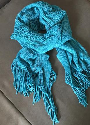 Бирюзовый шарф marks &amp; spencer