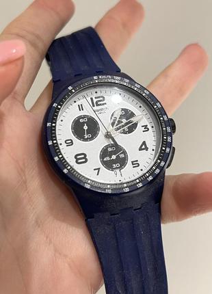 Годинник чоловічий синій swatch sr936sw