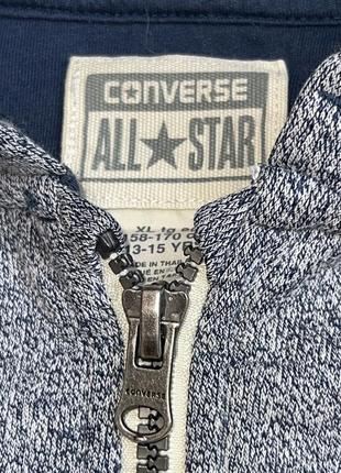 Кофта с капюшоном converse all star оригинальная синяя5 фото