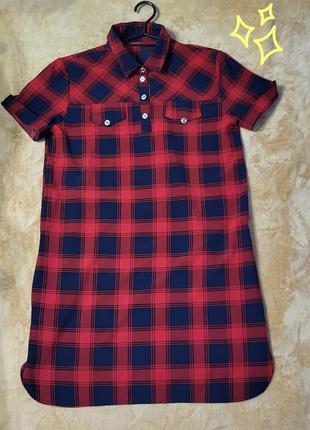 Легкое платье-рубашка в клетку 💫