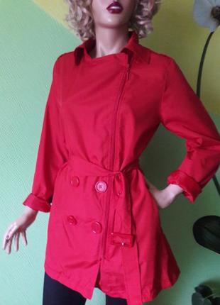 Яскравий плащ тренч косуха2 фото