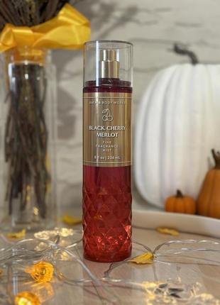 Спрей для тіла/волосся bath and body works black cherry merlot