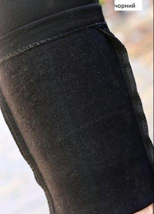 Женские теплые черные зауженные брюки брюки на флисе7 фото