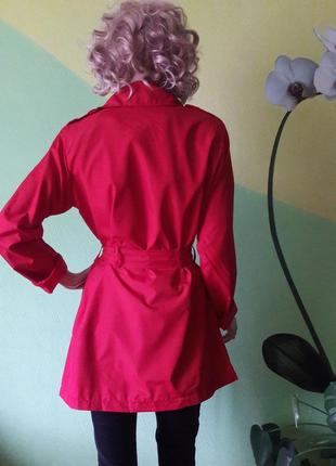 Яскравий плащ тренч косуха5 фото