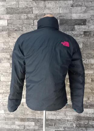 Куртка north face двостороння бірюзового і чорного кольору7 фото